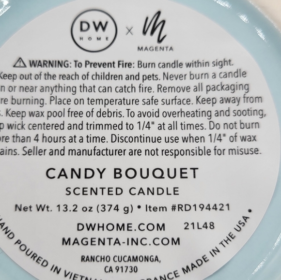 Rae Dunn Bunny Kisses Candle Ceramic w topper - Picture 3 of 5